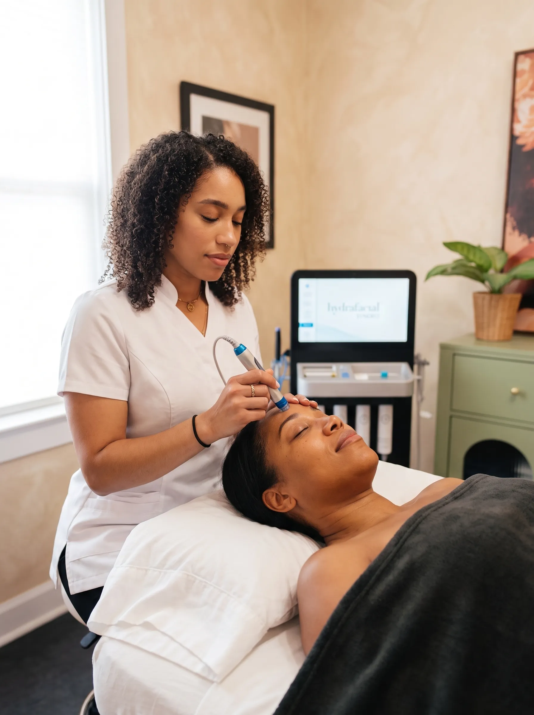 HydraFacial treatment at KIAMO Skin studio on Reynard Way in Mission Hills San Diego